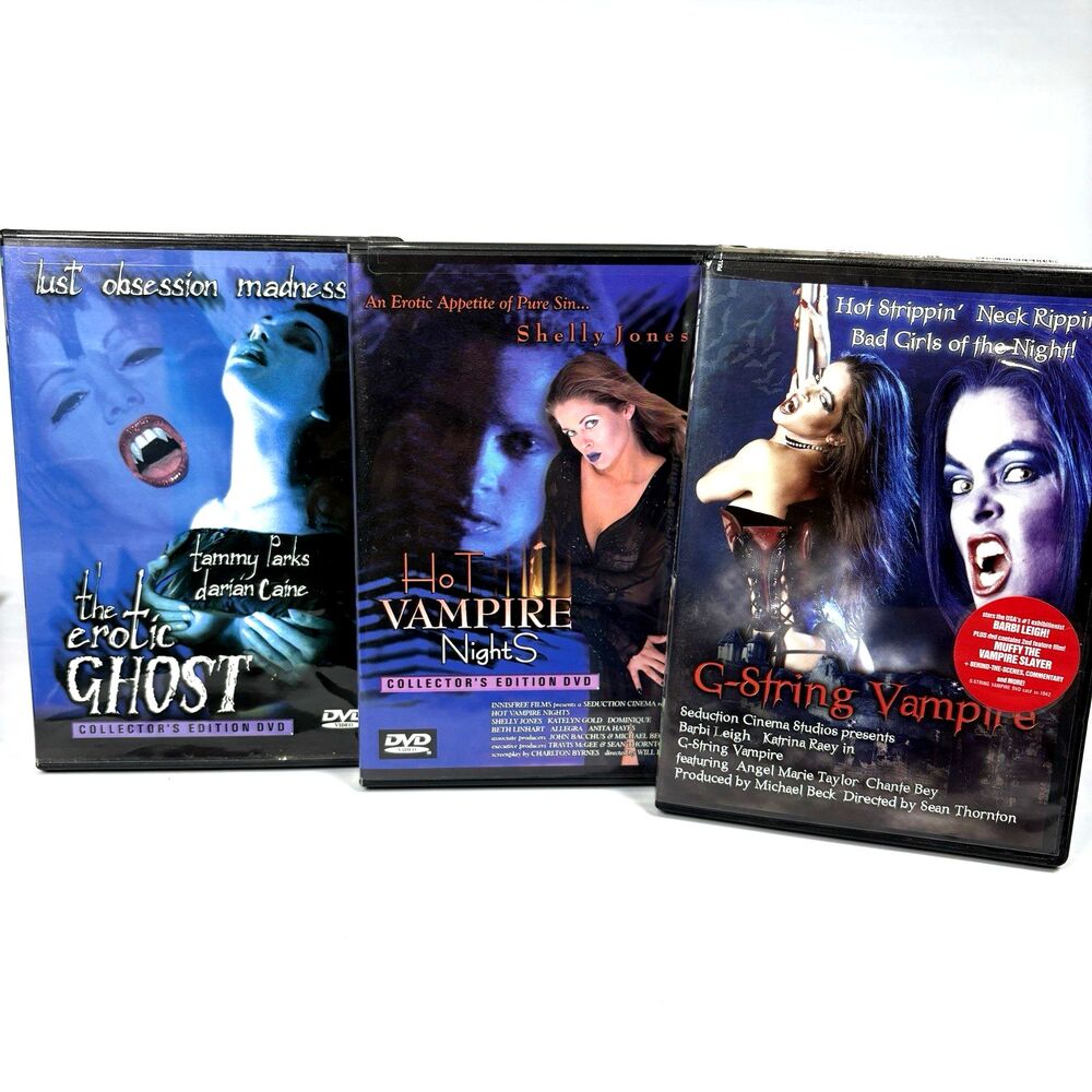 3x Seduction Cinema DVD Collector’s Ed Erotic Ghost G-String Vampire Hot Vampi